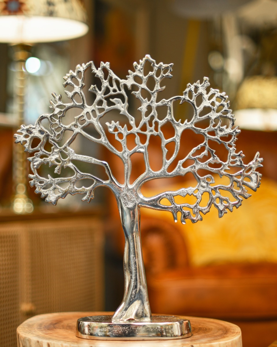 Antique Silver Tree Of Life "Craobh" Sculpture - 60cm In Situ