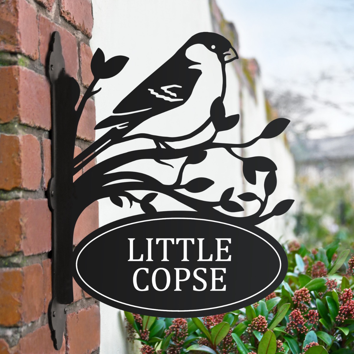 Bullfinch Iron Bracket House Name Sign