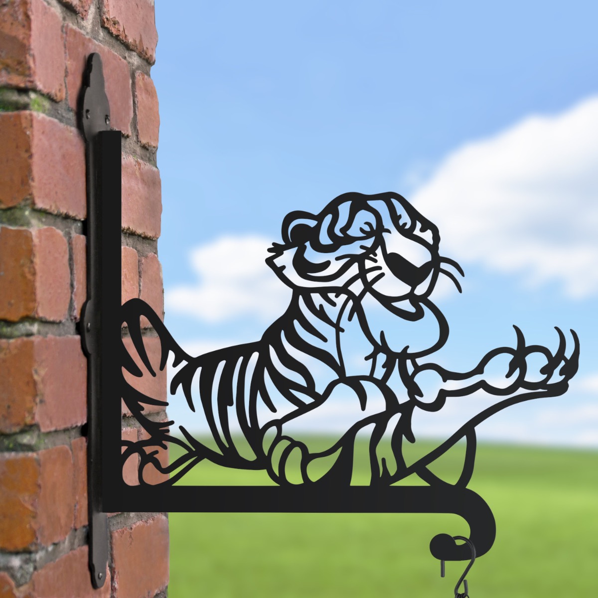 Cartoon Bengal Tiger Hanging Basket Bracket