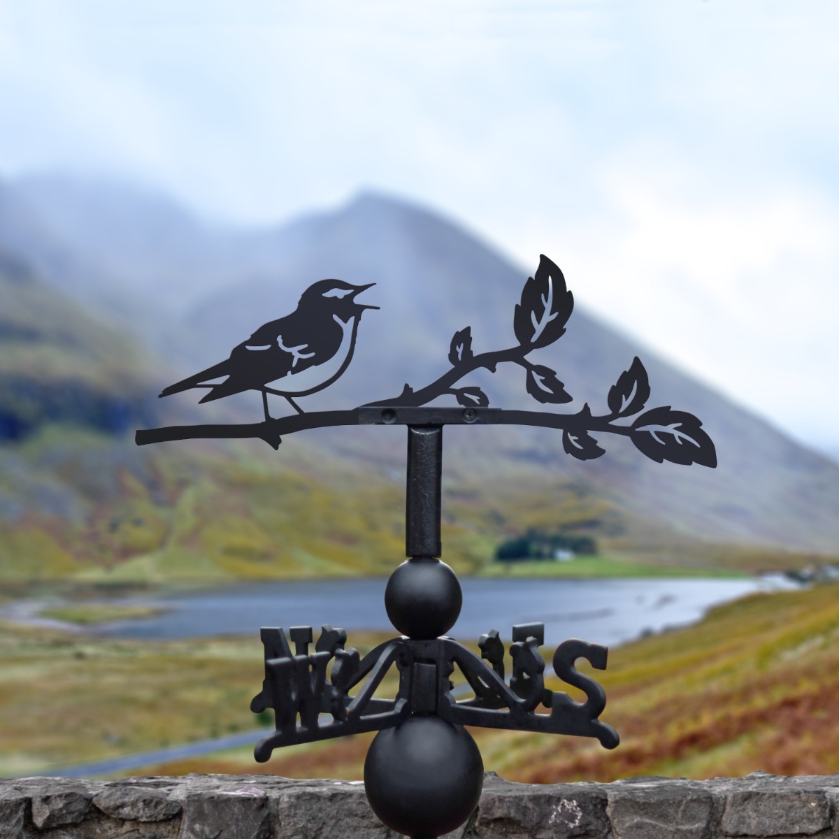 Cast Iron & Steel Wood Warbler Weathervane