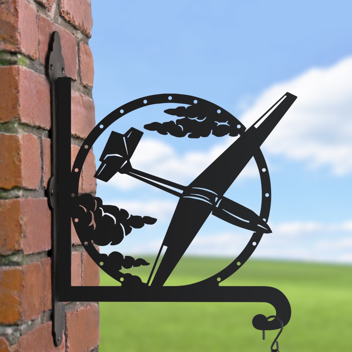 Glider Plane Hanging Basket Bracket