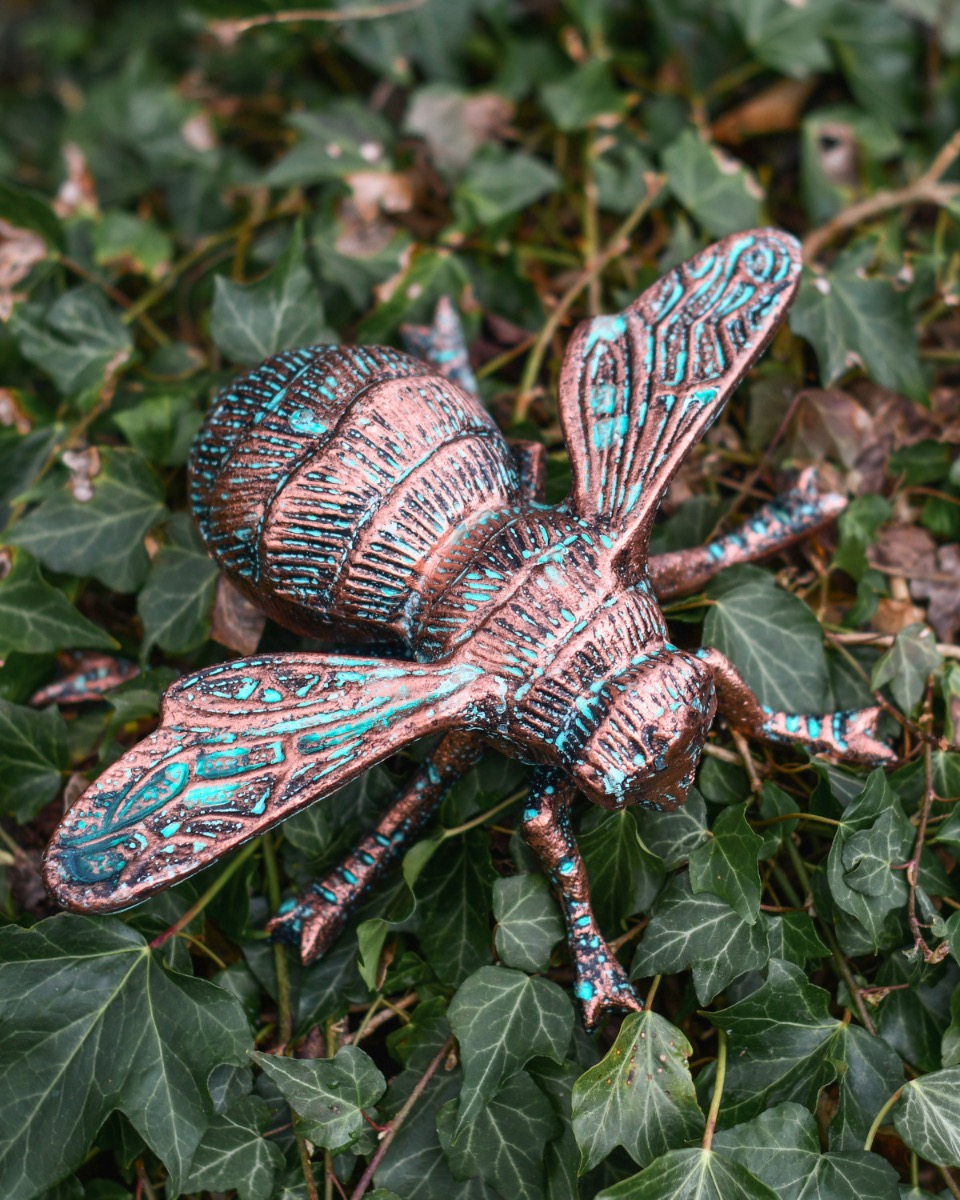 Verdigris 'Benny' Bumblebee Sculpture