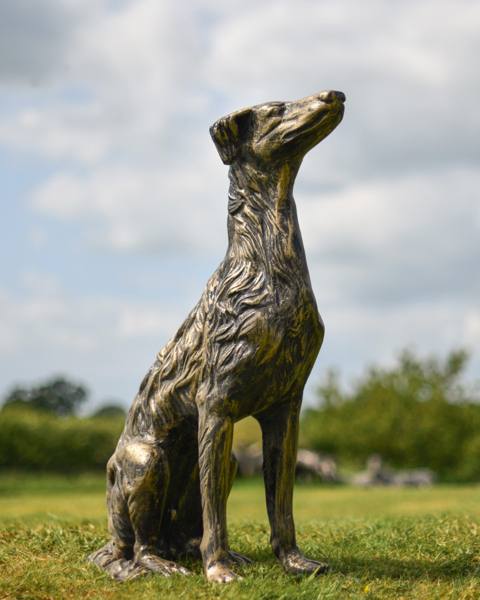 "Bertie" Borzoi Cast Aluminium Dog Sculpture