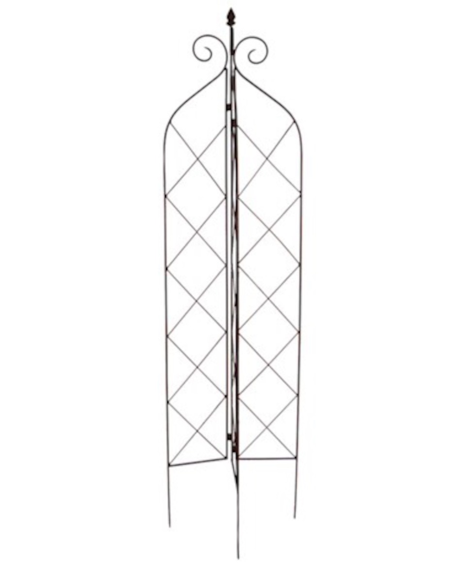 Rustic Lattice "Olive" Folding Three Panel Garden Trellis