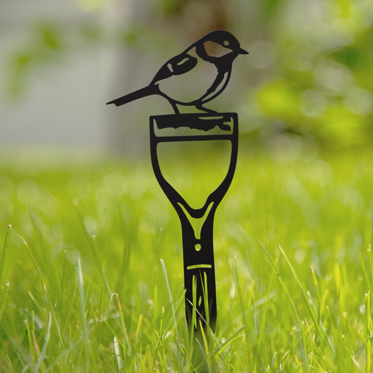 Steel Black Great Tit Silhouette