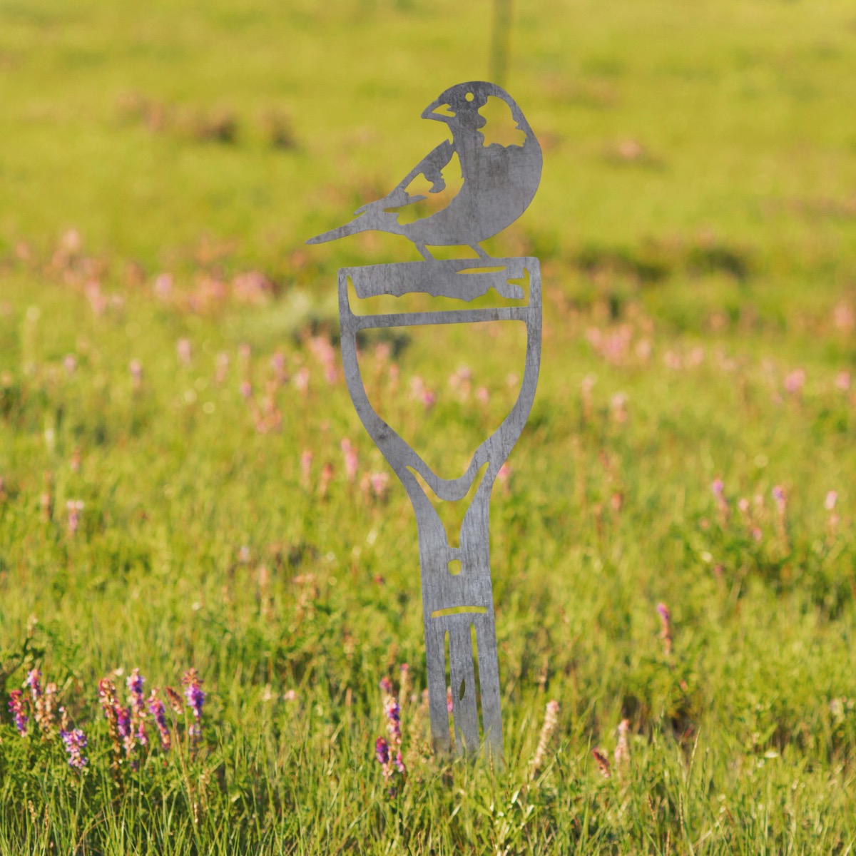 Unfinished Steel Greenfinch Silhouet…