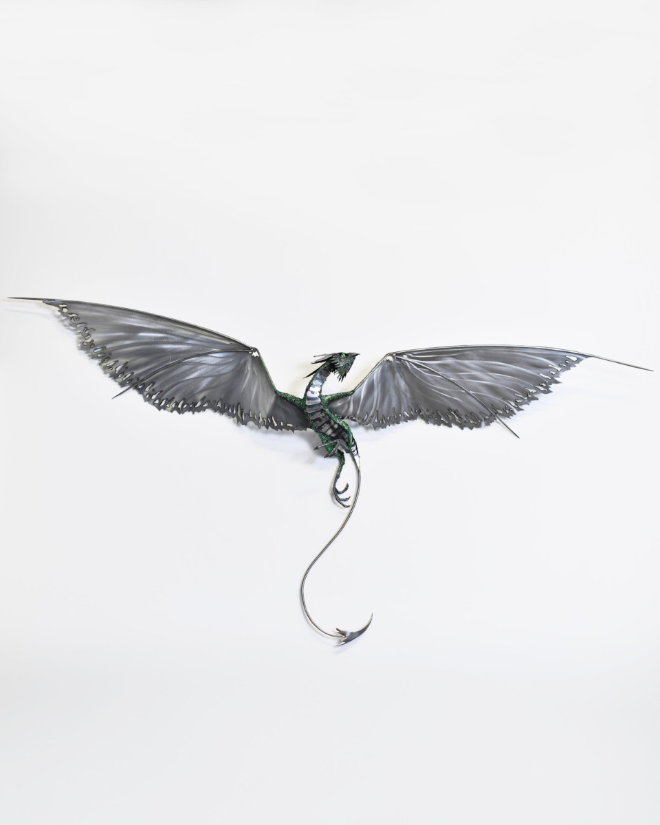 "Errier" Green Dragon Wall Art (Artist Piece)