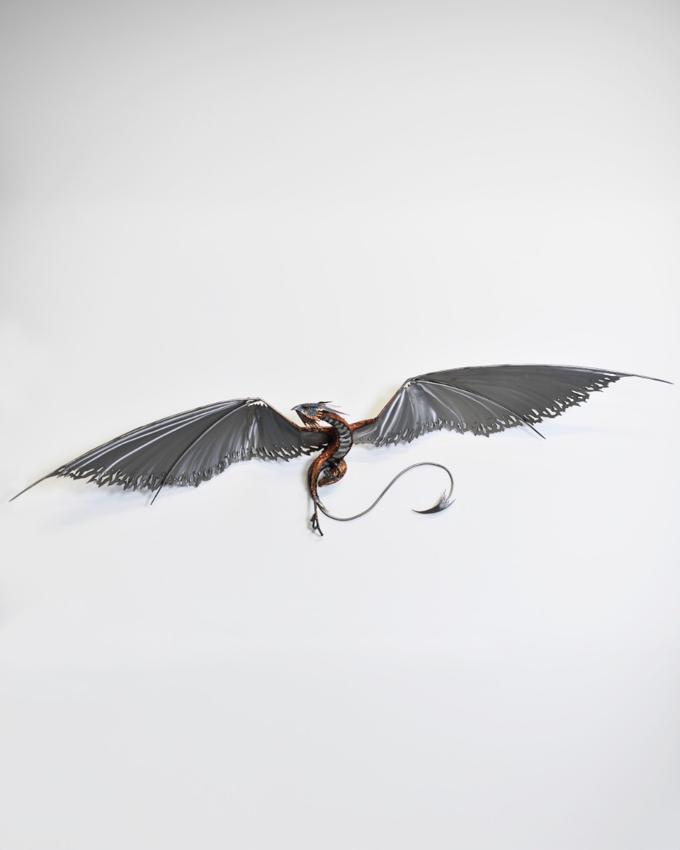 "Ryuu" Bronze Dragon Wall Art (Artist Piece)
