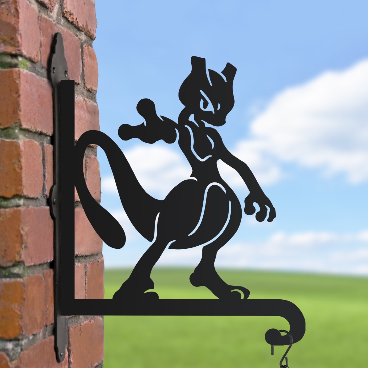 Steel Legendary Feline Psychic Monster Hanging Basket Bracket