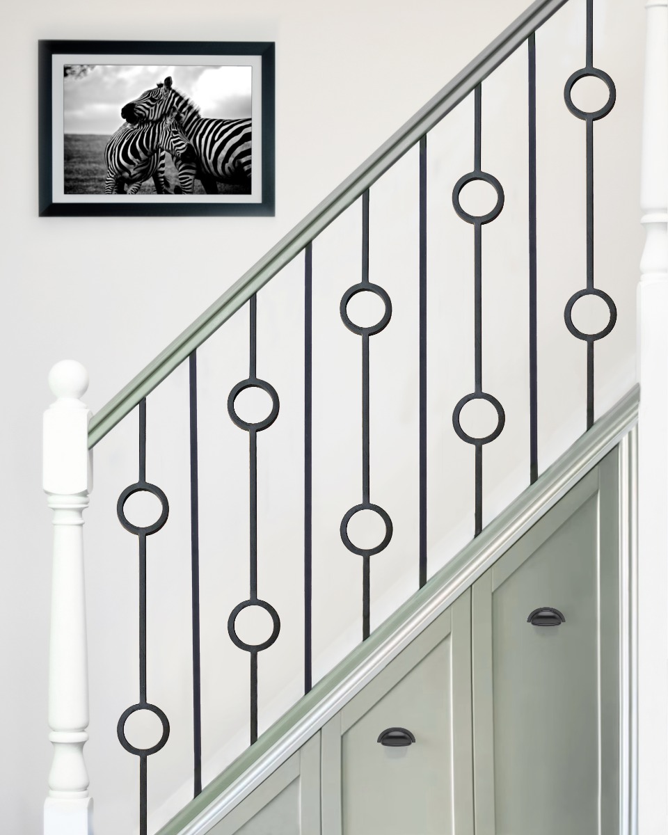 Set of 2 Steel 'Needham' & 'Edgate' Stair Spindles In Matte Black - Spindle…