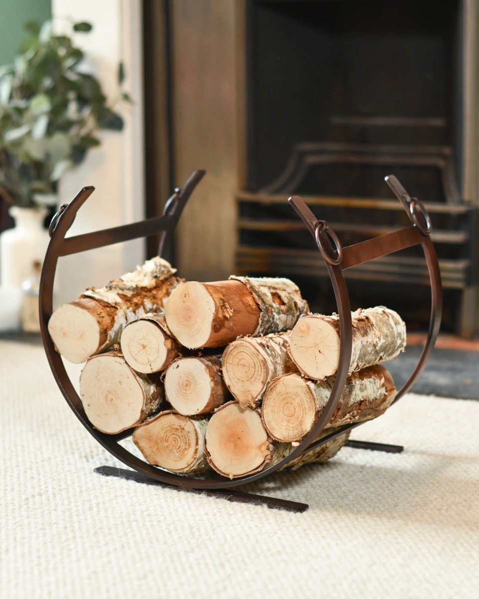 'Beaufort' Curved Log Rack in Rustic