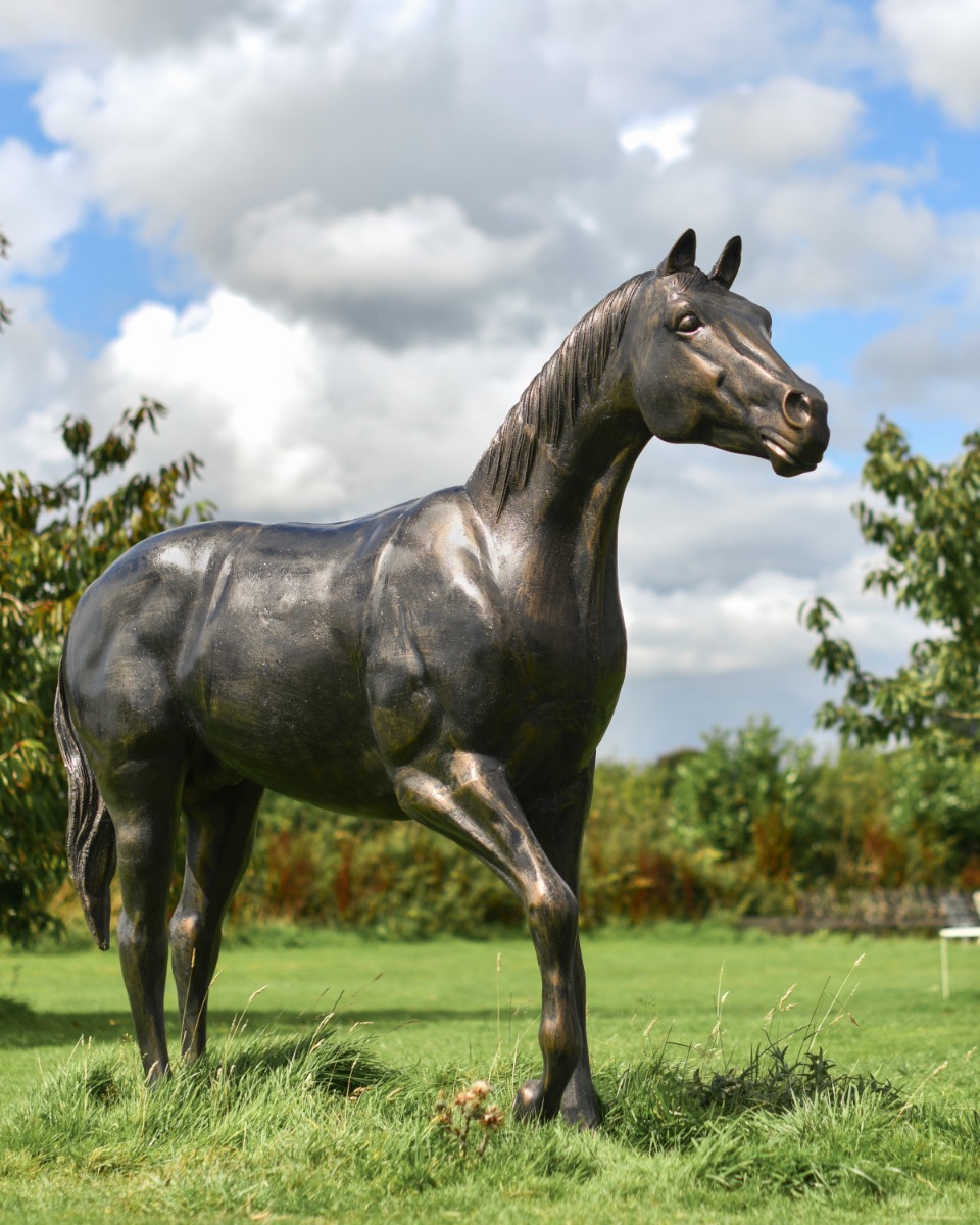 "Caesar" Bronze Standing Horse Sculpture