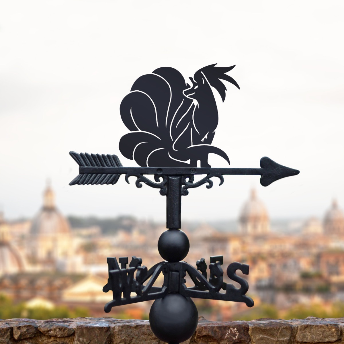 Cast Iron & Steel Ultimate Fox Fire Monster Weathervane