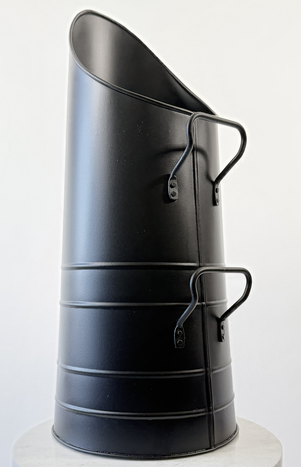 Black Iron Fireside Coal Hod With Bl…