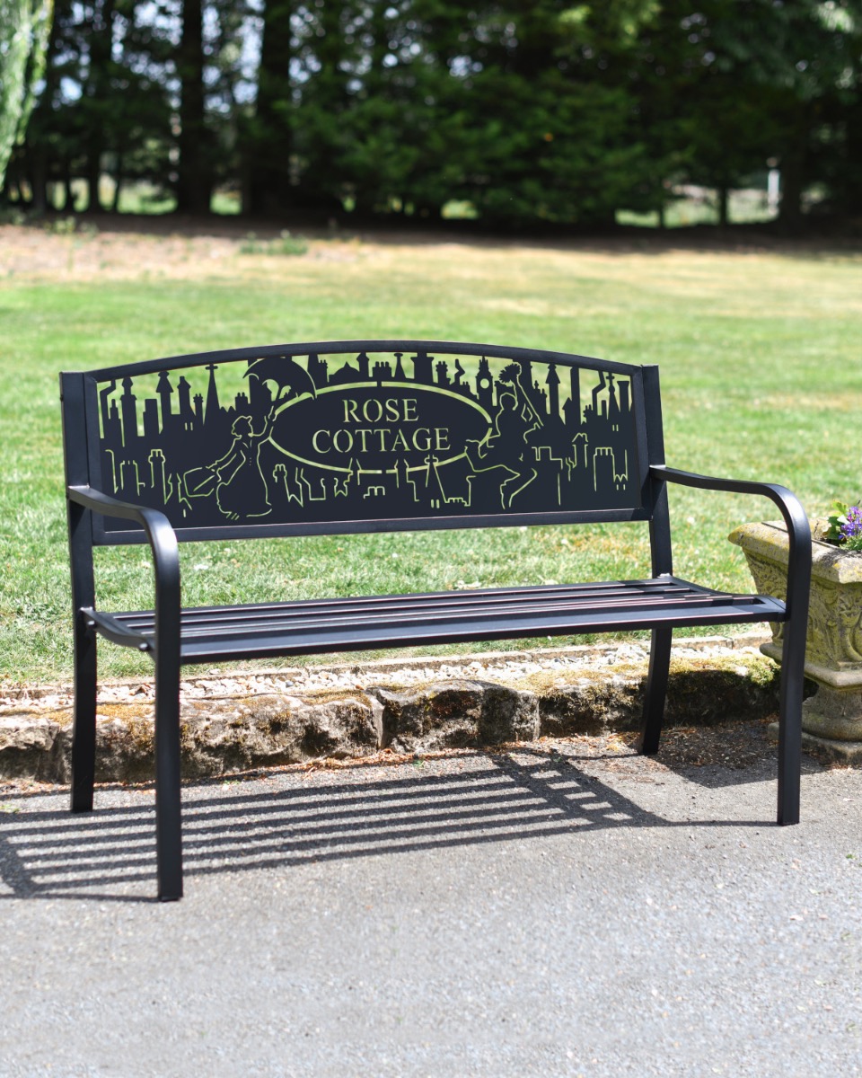 "Mary Poppins" Personalised Black Park Bench