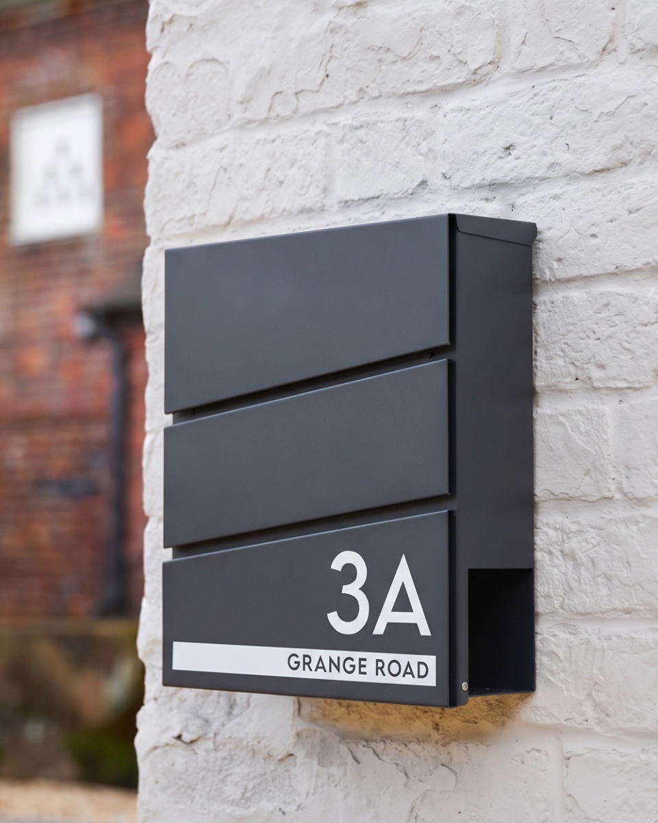 "Hillcrest" Personalised Wall Mounted Post Box (Version 3)