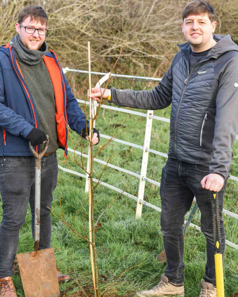 Luke Carter Planting Remembrance Tree