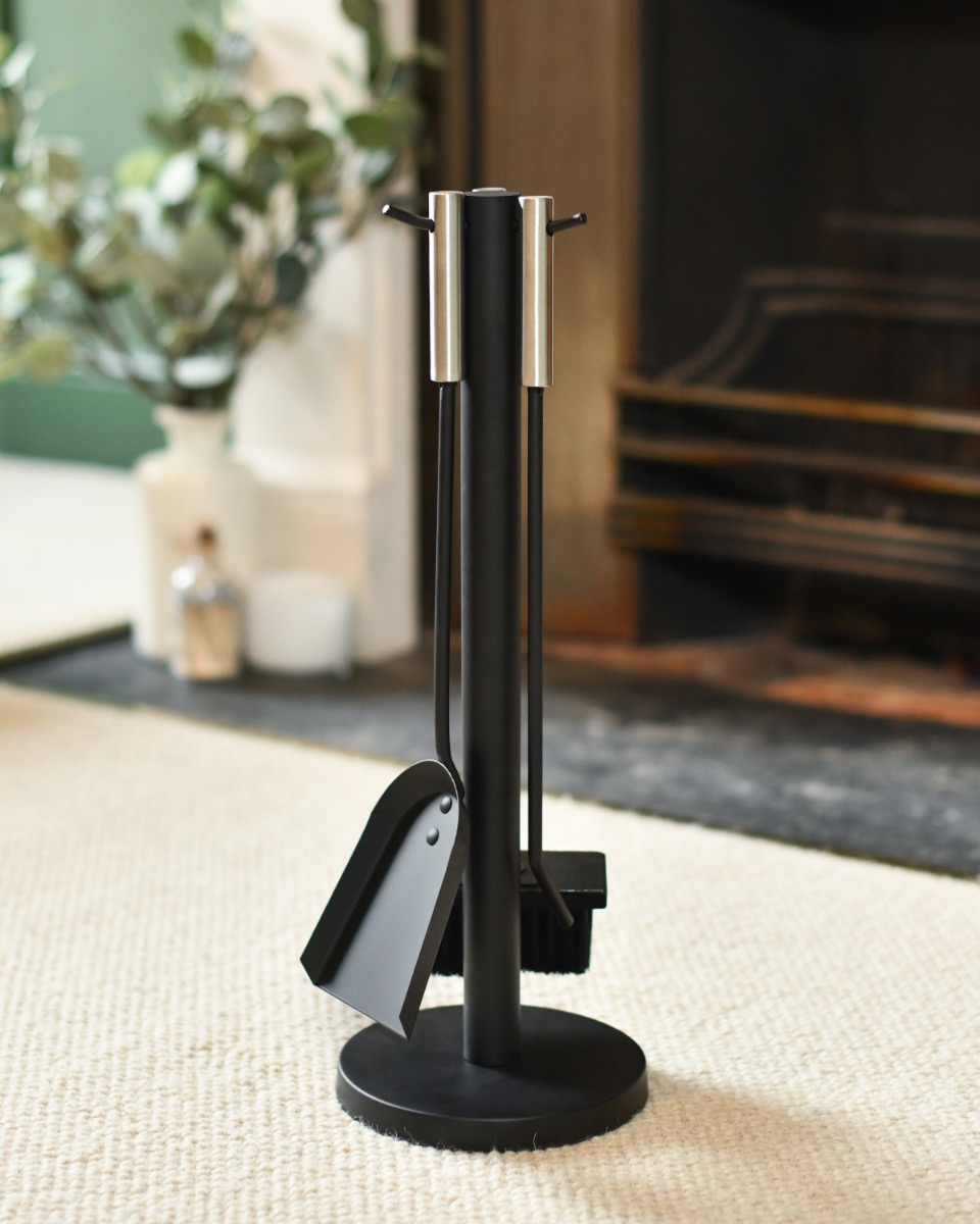 'Stanforth House' Brushed Steel Companion Set