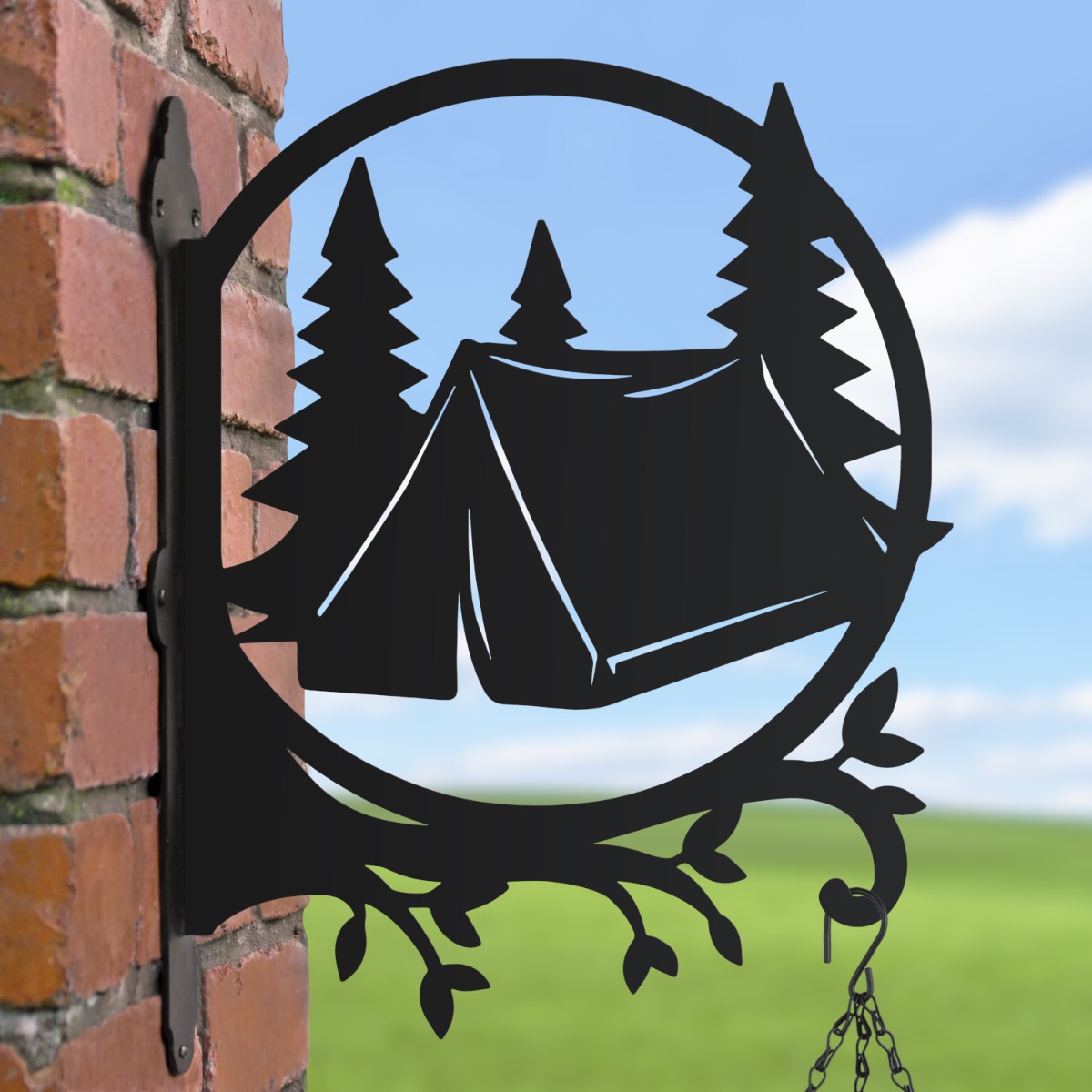 Steel Camping Hanging Basket Bracket