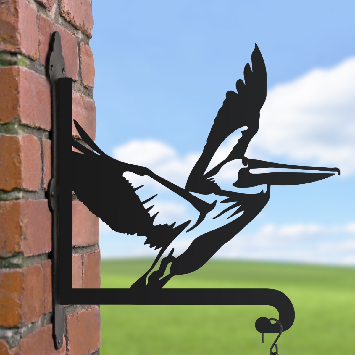 Steel Pelican Hanging Basket Bracket