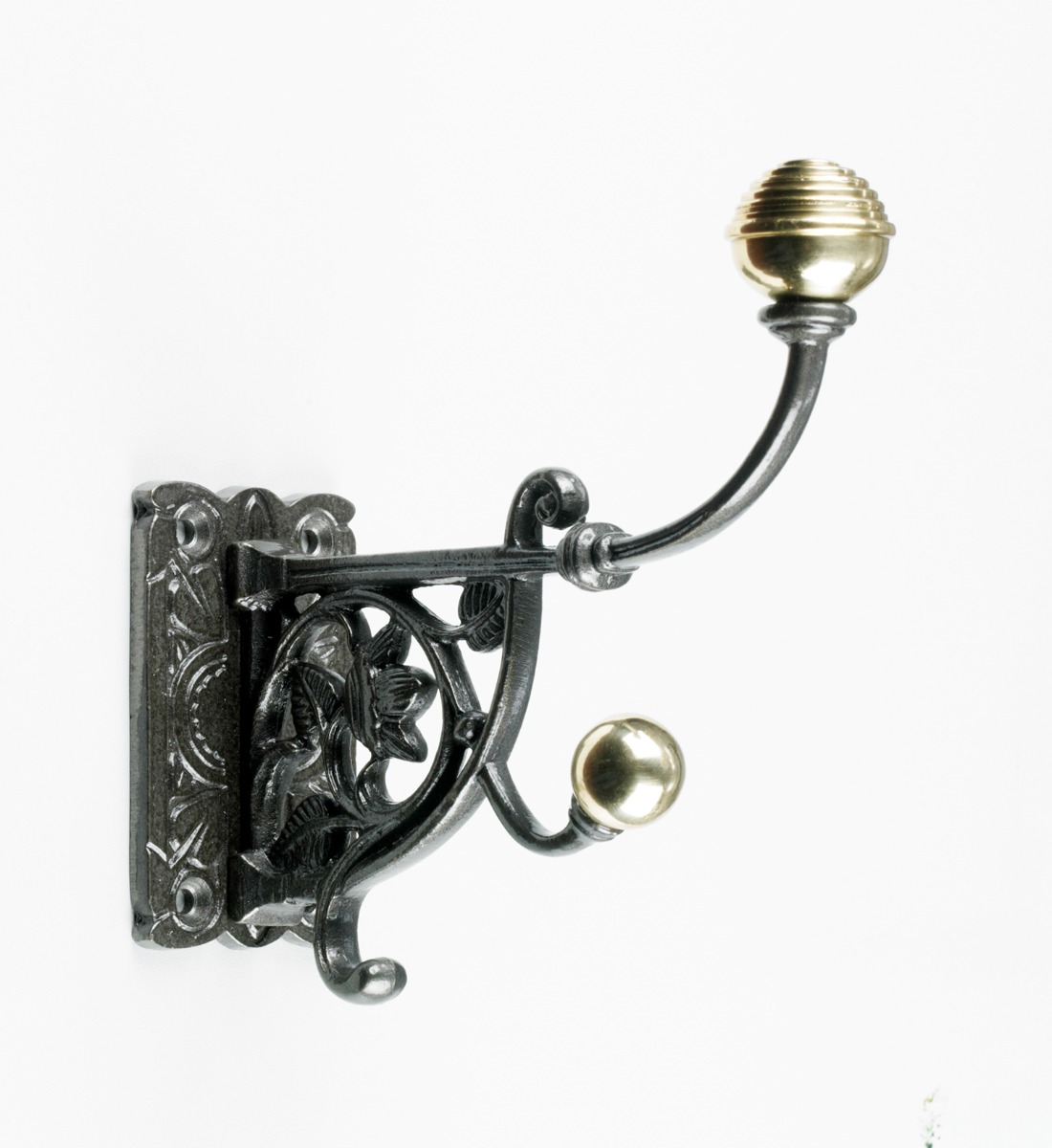 Cast Iron "Antoinette" Ornate Double Coat Hook