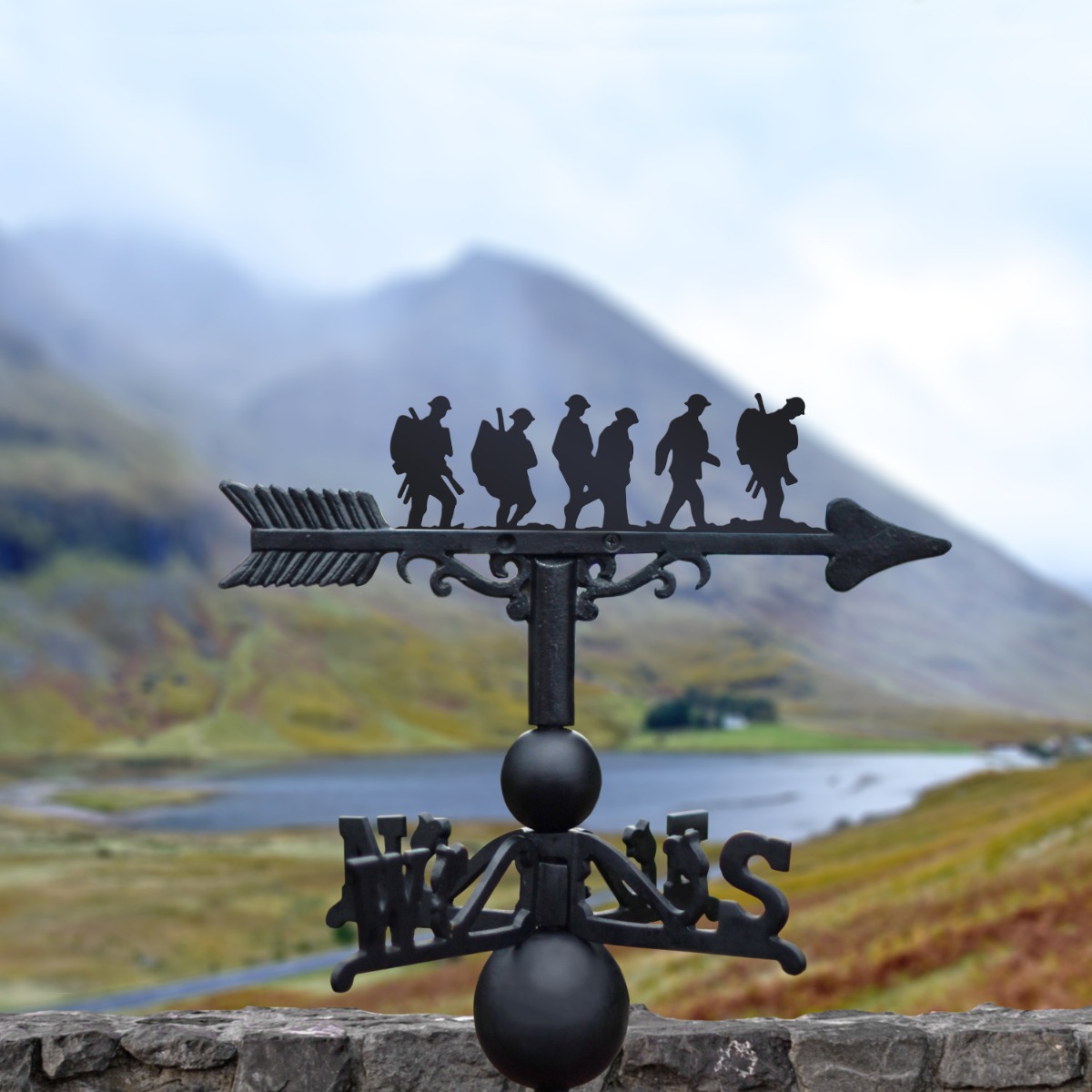 Cast Iron & Steel Walking Soldiers W…