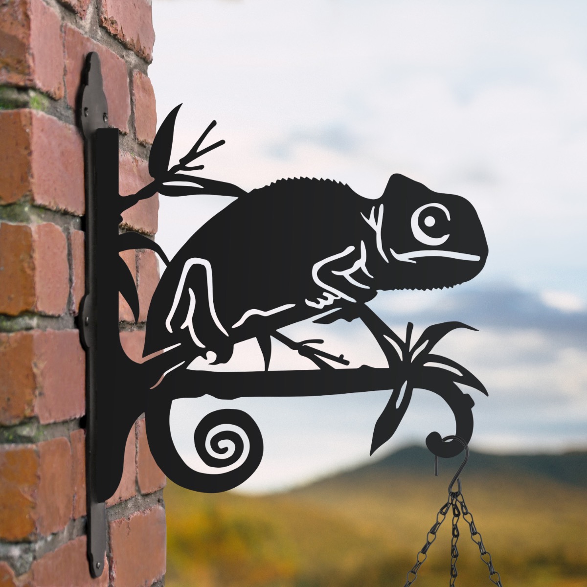 Steel Chameleon Hanging Basket Brack…