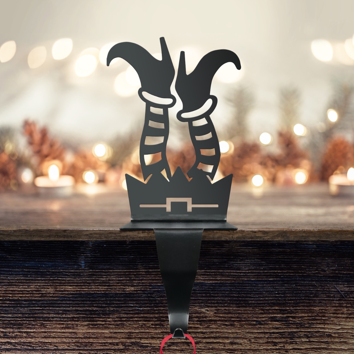 "Tinsel Toes" Steel Stocking Holder