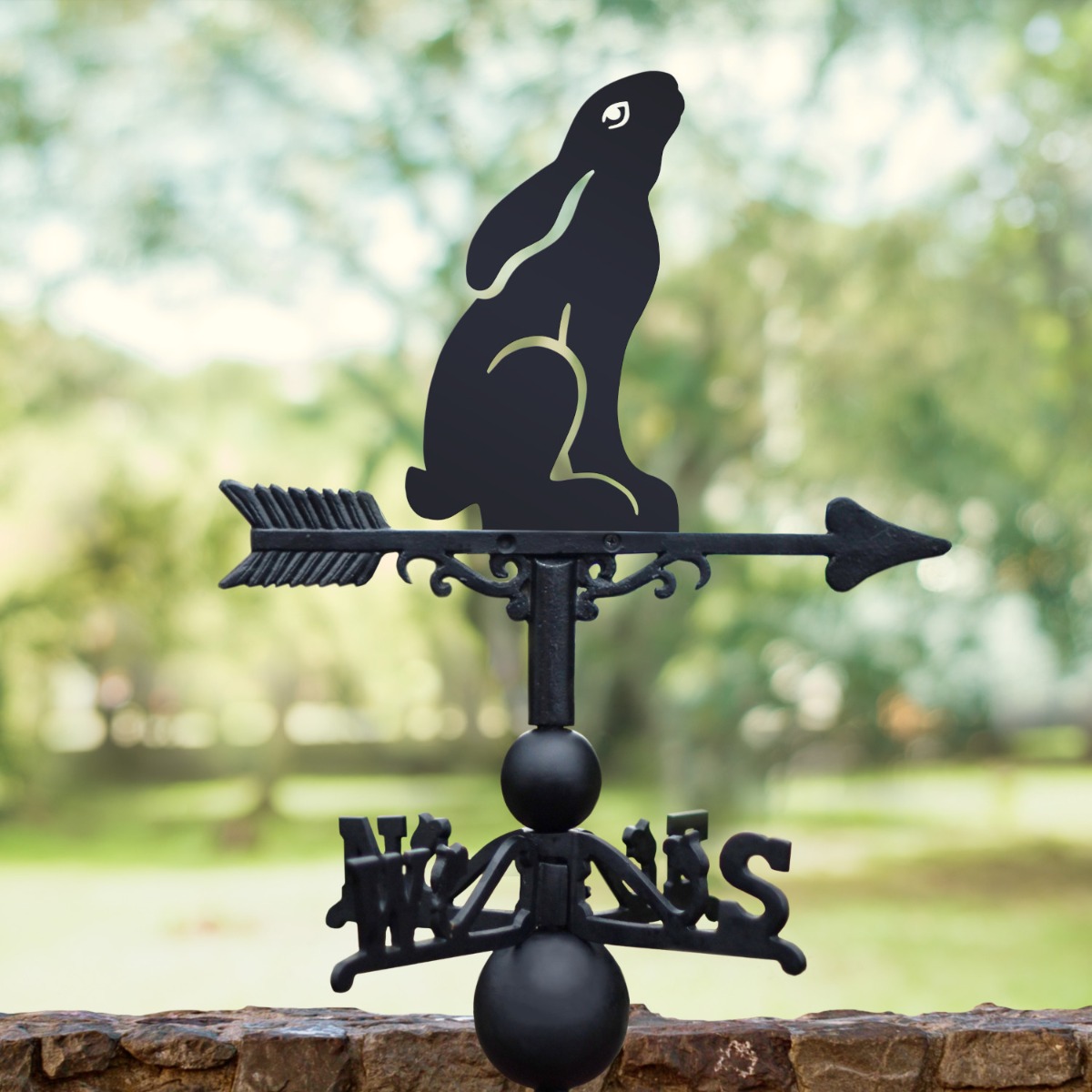 Cast Iron & Steel Moongazing Hare Weathervane