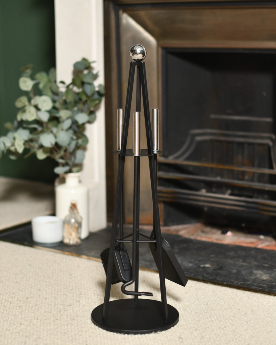 'Castillo' Black Contemporary Companion Set