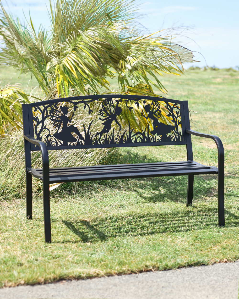 "Fairy Daydream" Black Two Seater Park Bench