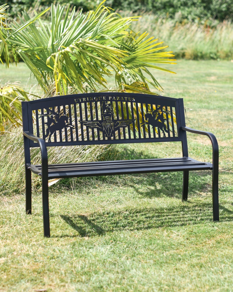 "The Parachute Regiment" Black Two Seater Park Bench