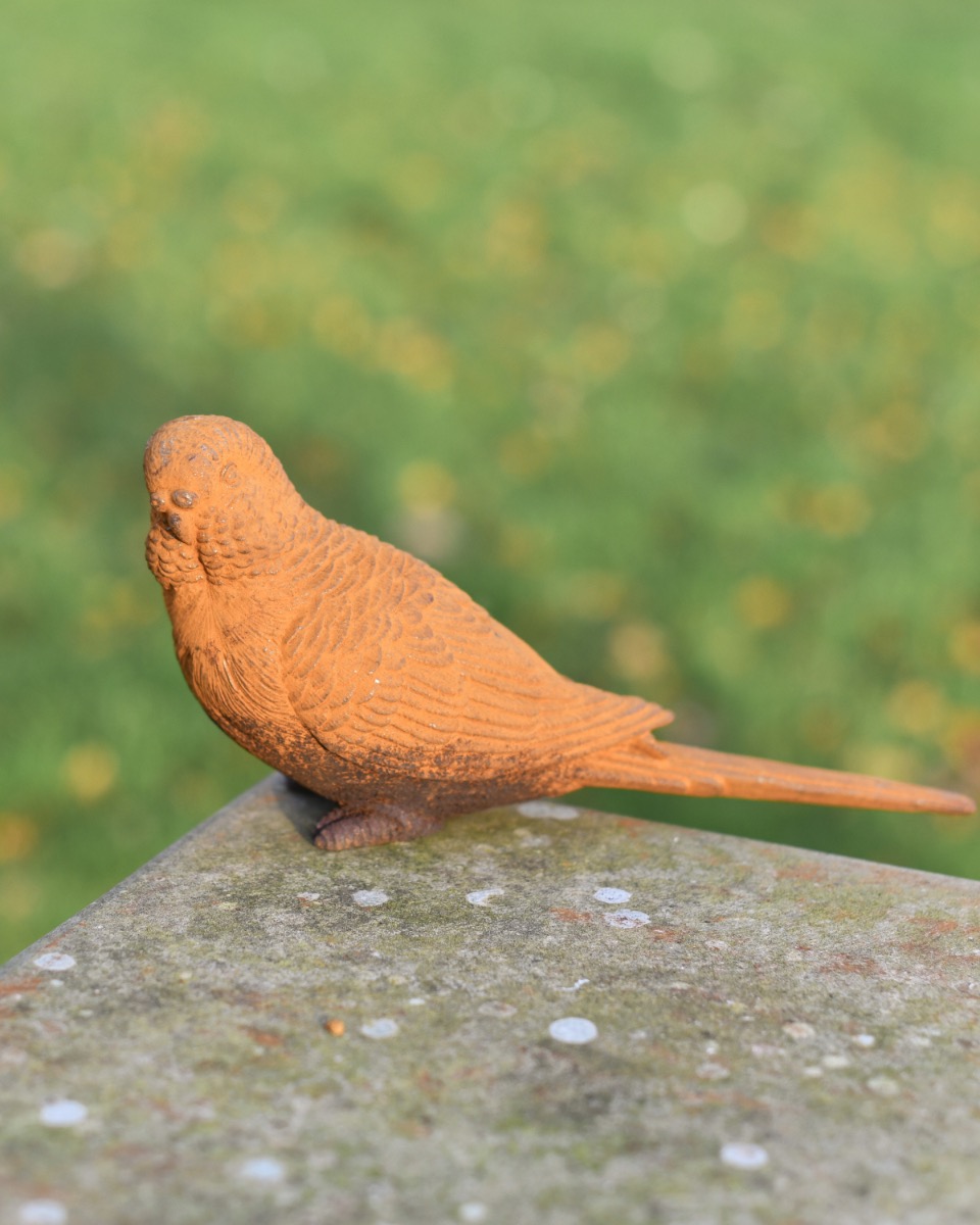 Rustic Effect Cast Iron Bird Garden Sculpture