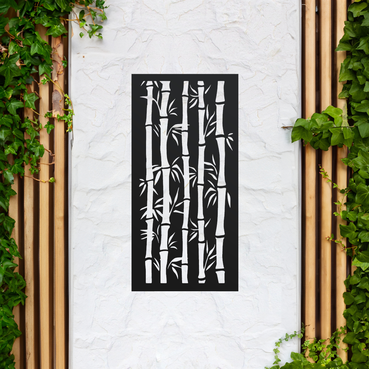 Bamboo Garden Wall Screen - Black