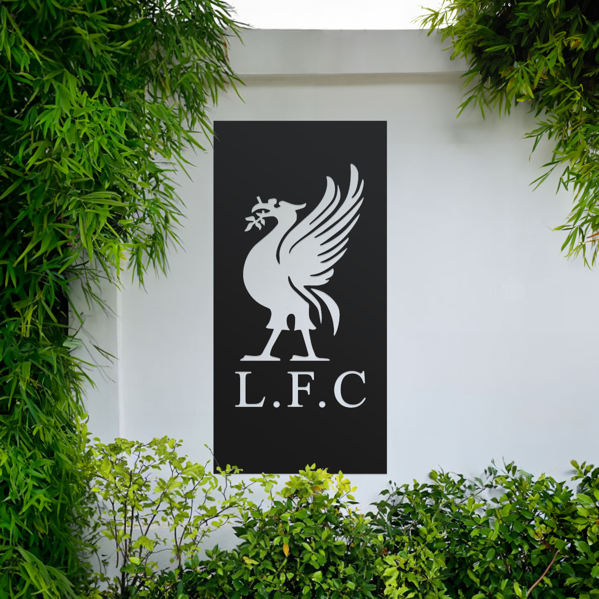 Black Liverbird Garden Wall Screen