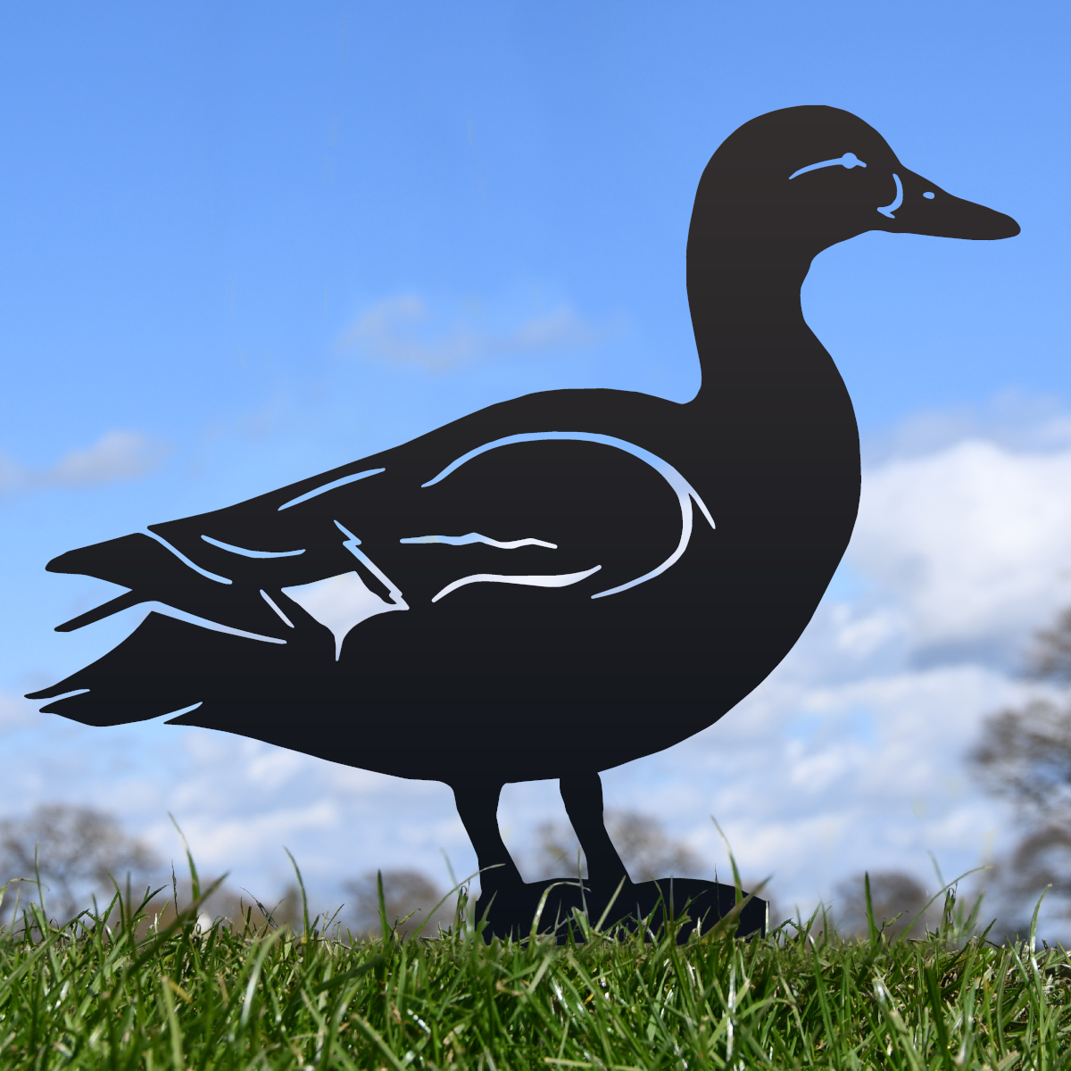 Black Mallard Duck Silhouette