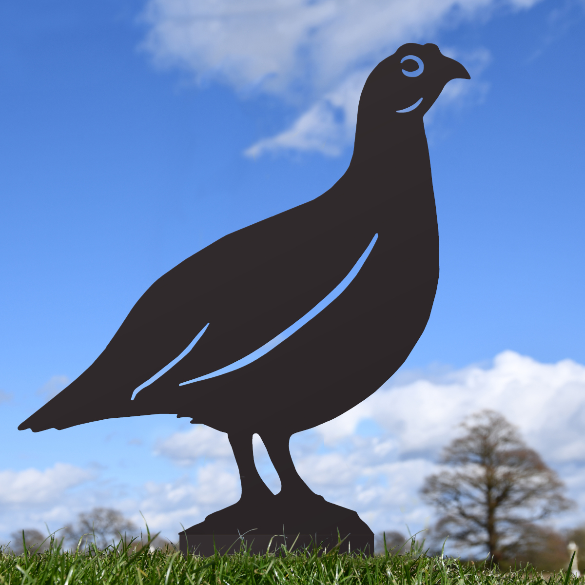 Black Red Grouse Silhouette
