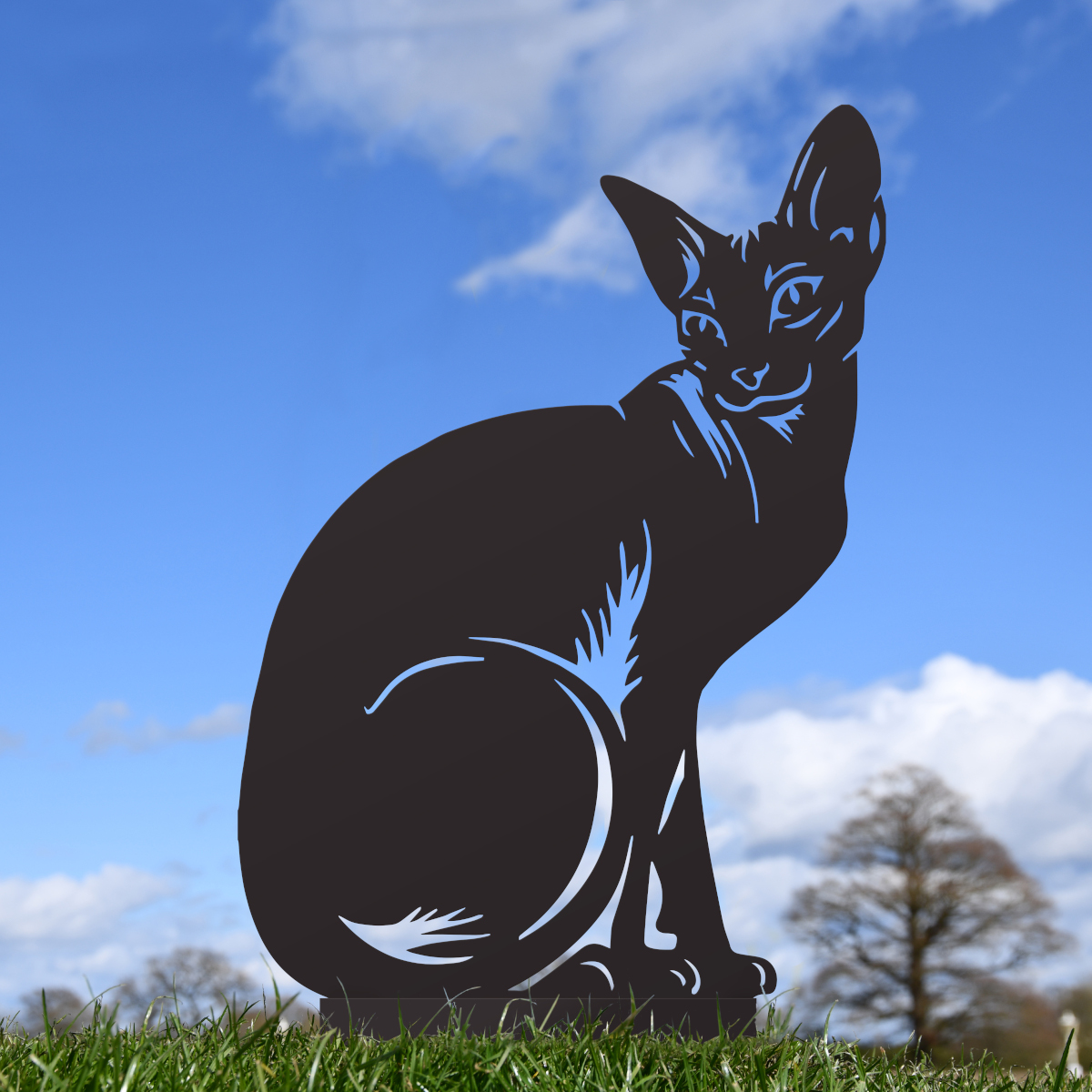 Black Sphynx Cat Silhouette