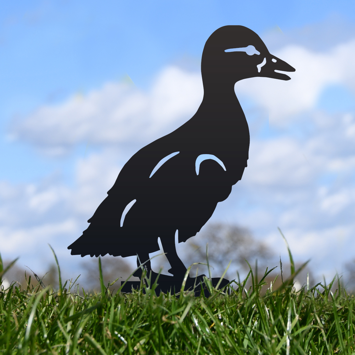 Black Standing Duckling Silhouette