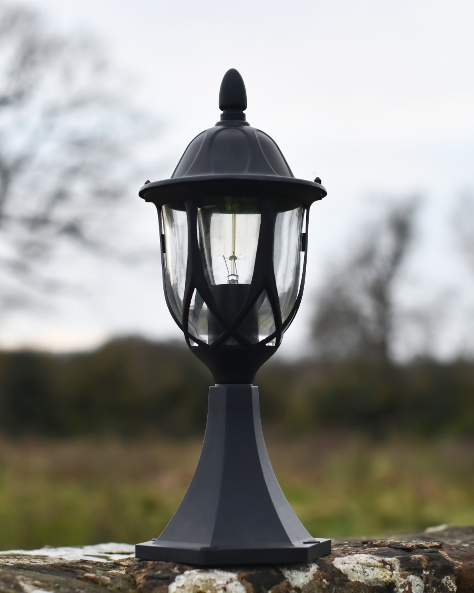 Clear Ornate Victorian Pillar Lantern