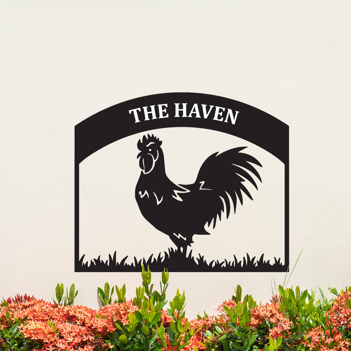 Cockerel House Name Sign