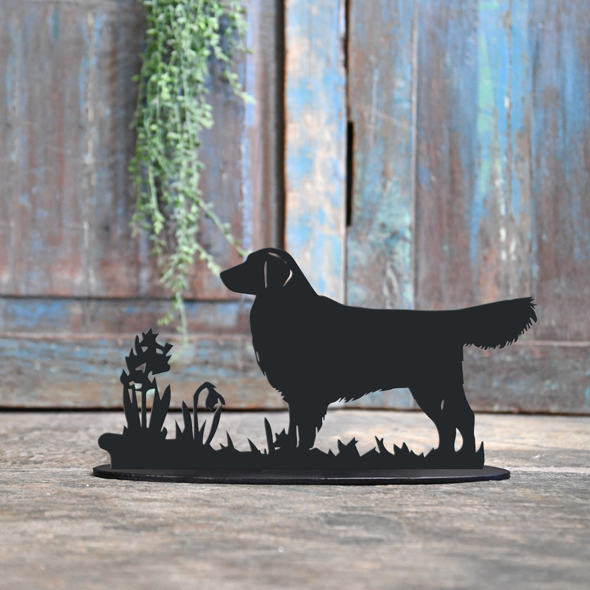 Golden Retriever Black Door Stop