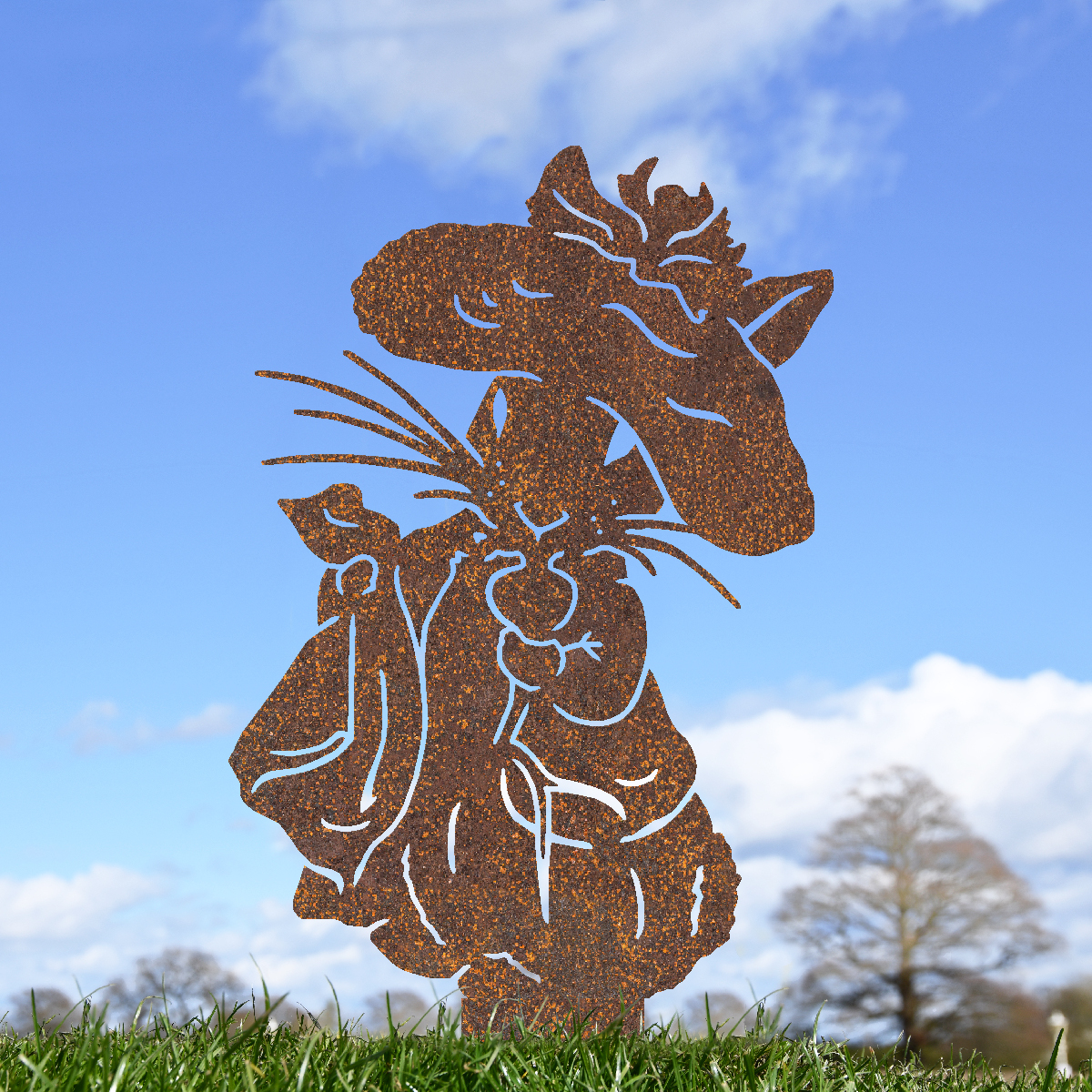 Rustic Mr Bunny Silhouette