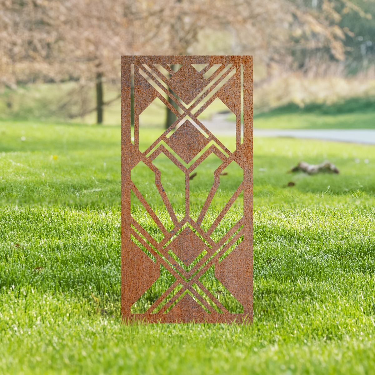Rustic Art Deco Garden Screen