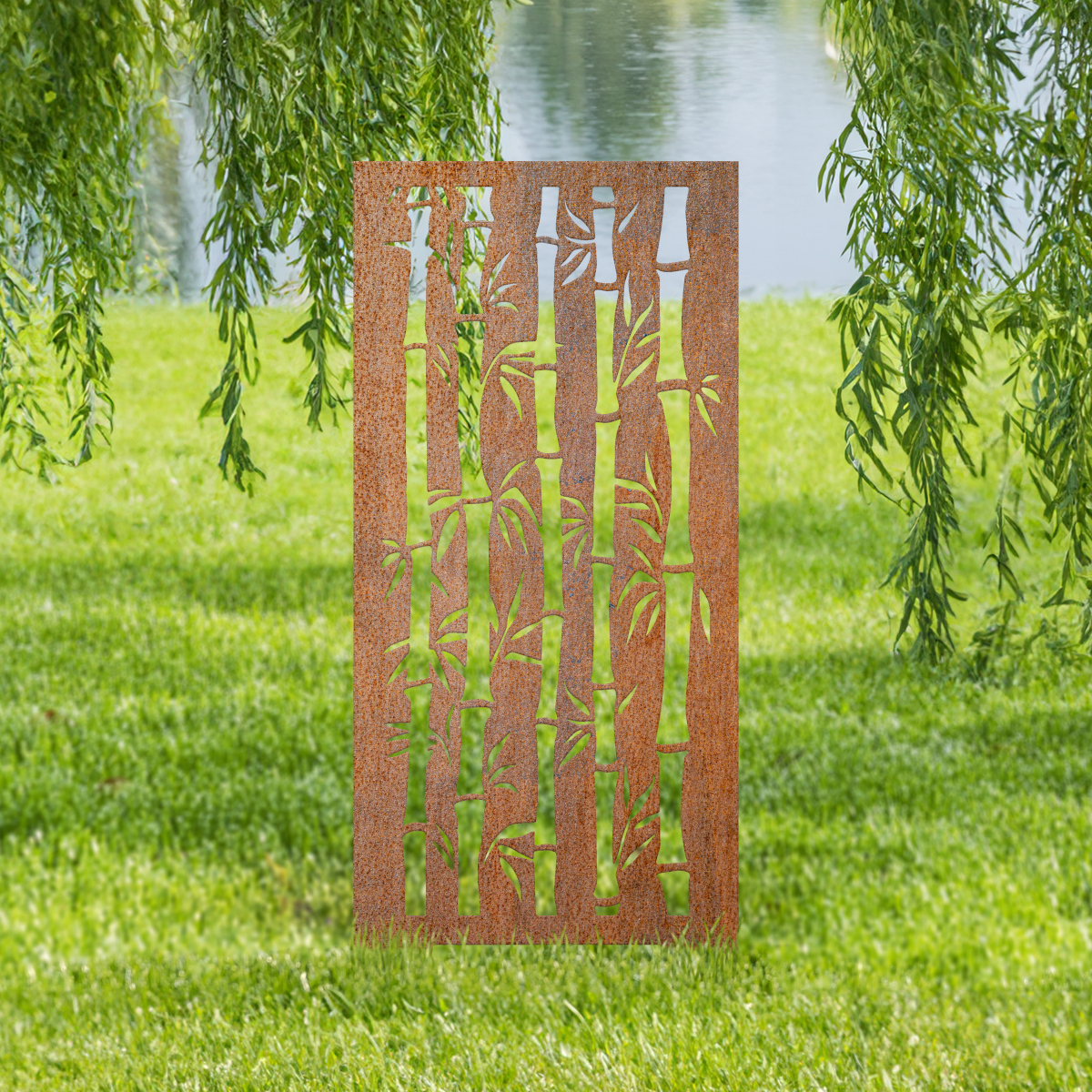 Rustic Bamboo Garden Screen