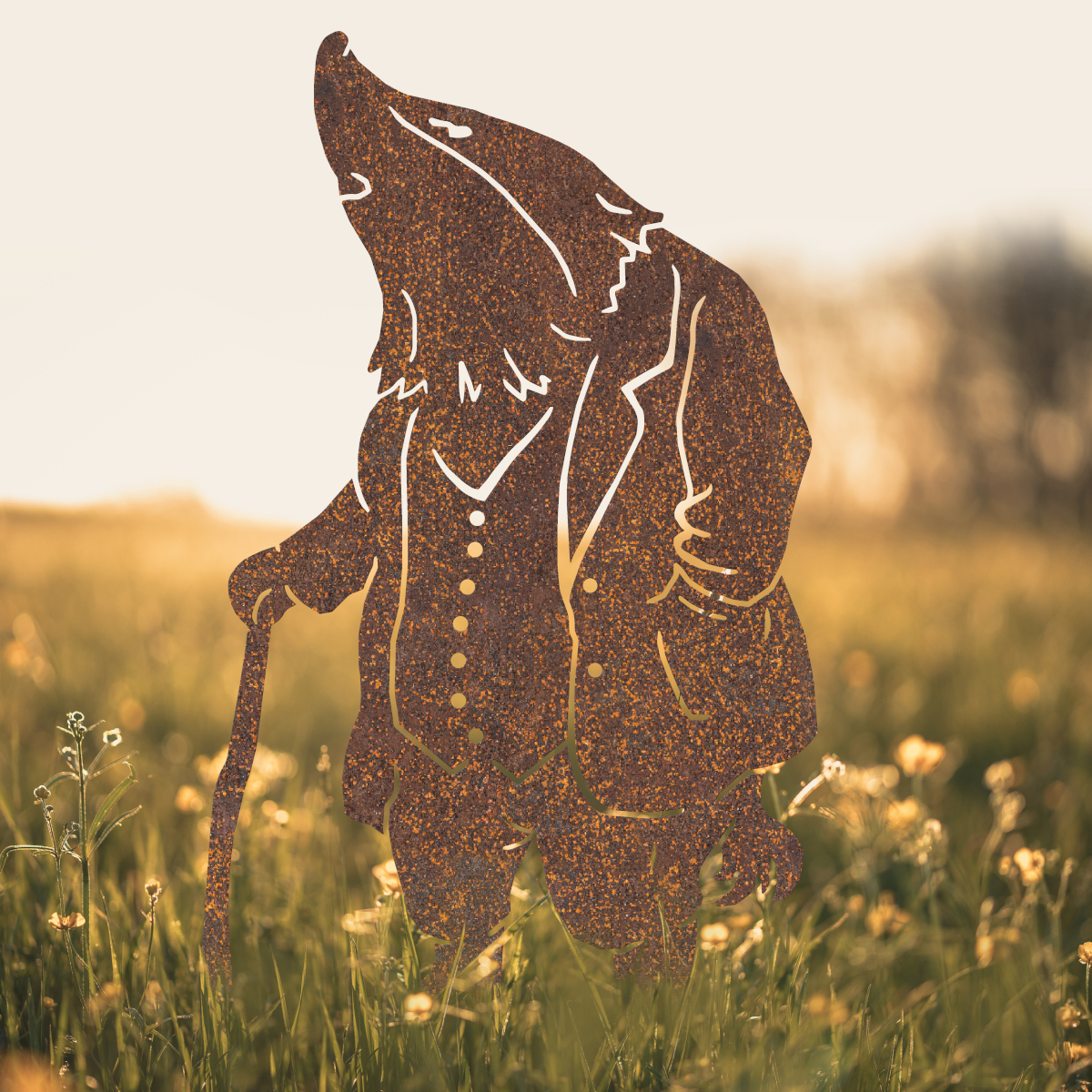 Rustic Mr Badger Silhouette
