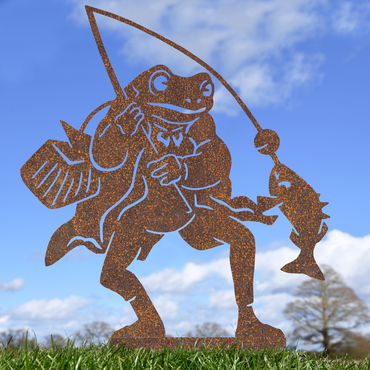 Rustic Mr Frog Silhouette