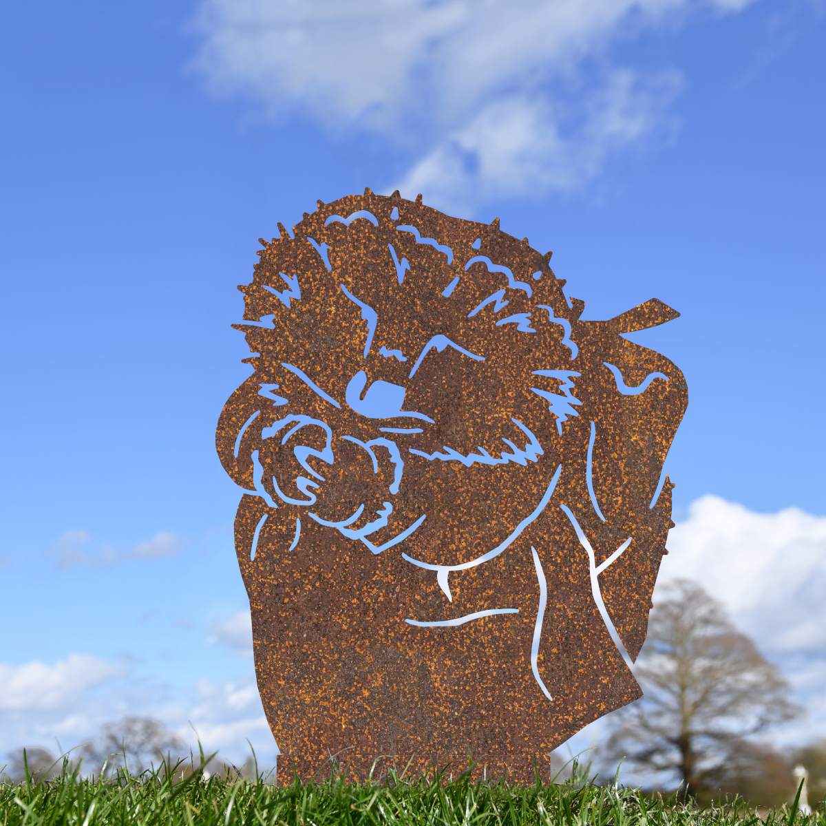 Rustic Mrs Hedgehog Silhouette