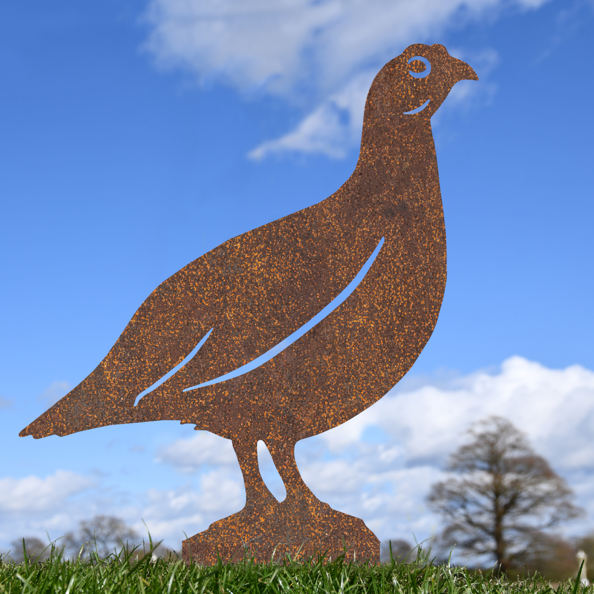 Rustic Red Grouse Silhouette