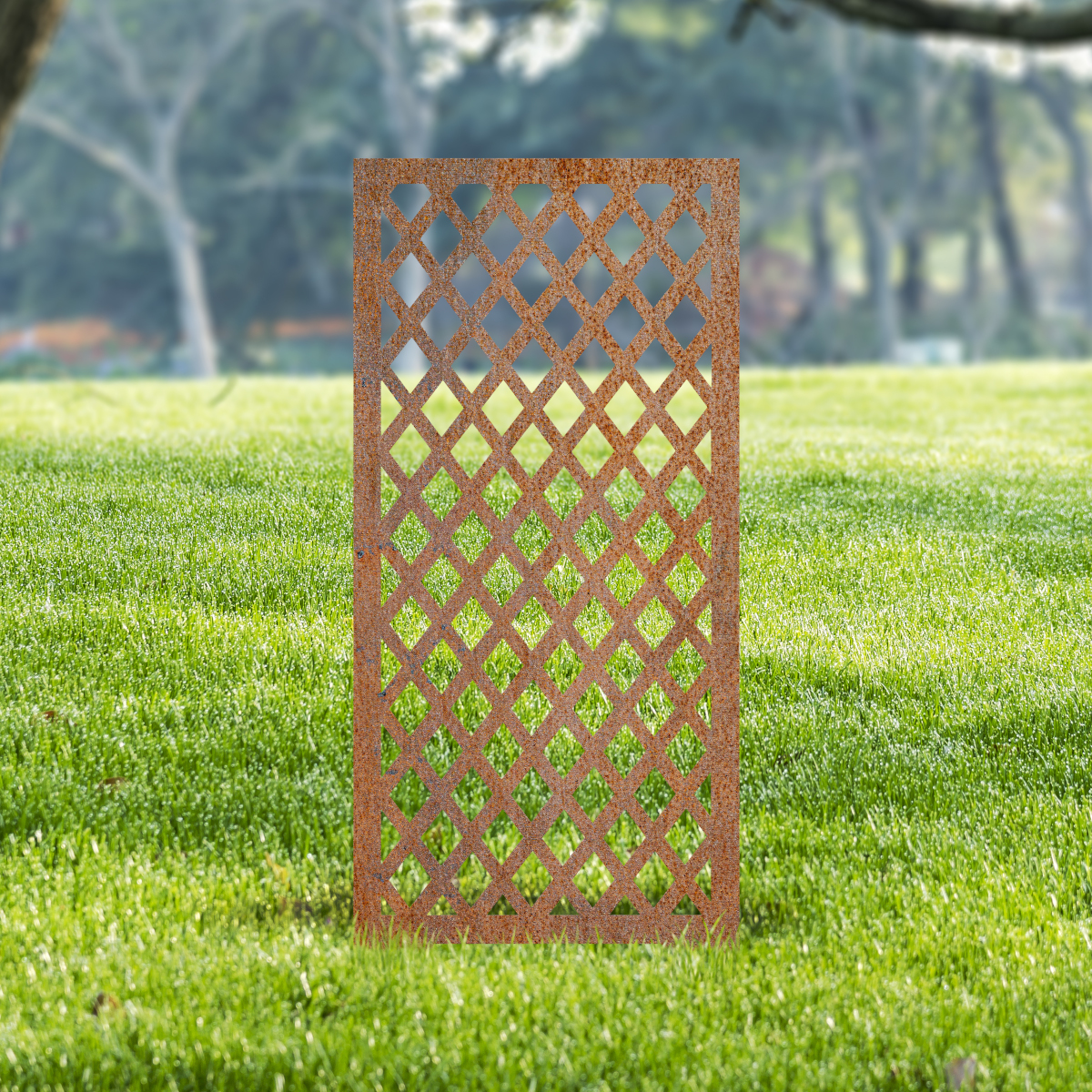 Rustic Trellis Pattern Garden Screen